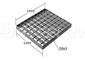 Решетчатый настил сварной SP 1000х1000х30х3