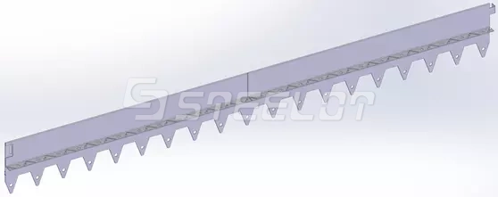 Разделитель-бордюр T-образный 1200-130-21,6-2, AISI 304