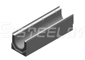 Бетонные водоотводные лотки SteePro DN200 с уклоном 0,5%