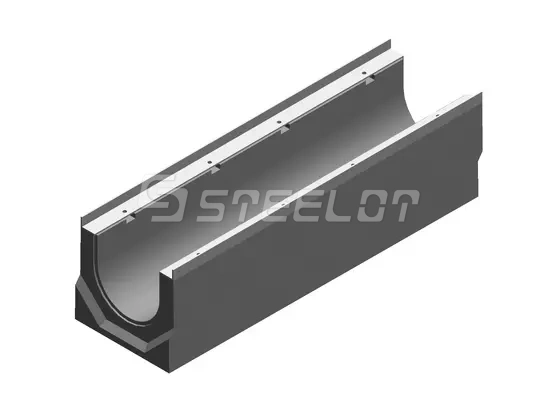 Бетонные водоотводные лотки SteePro DN200 с уклоном 0,5%