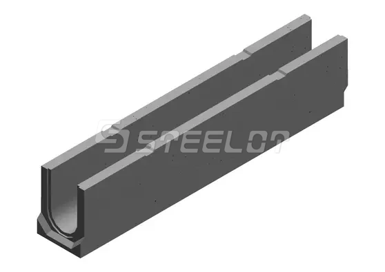 Бетонные водоотводные лотки SteePlus M DN100 с уклоном 0,5%