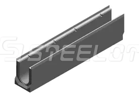 Лоток водоотводный бетонный SteePro DN100 H230, кл. E600