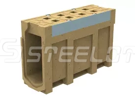 Моноблок полимербетонный ревизионный с полимербетонной решеткой SteeBlock DN150 H360, кл. Е600